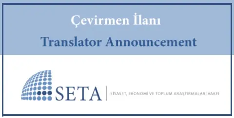 ÇEVİRMEN İLANI / VACANCY FOR A TRANSLATOR