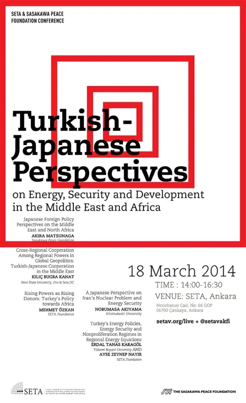 Turkish-Japanese Perspectives on Energy, Security and Development in the Middle East and Africa