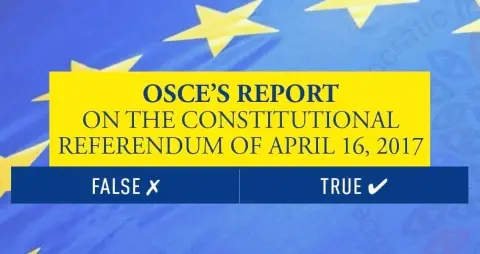 OSCE’s Report on the Constitutional Referendum of April 16, 2017