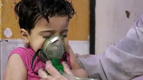 Threats and actions in response to the chemical attack in Douma