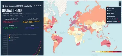 Novel Coronavirus (COVID-19) Infection Map