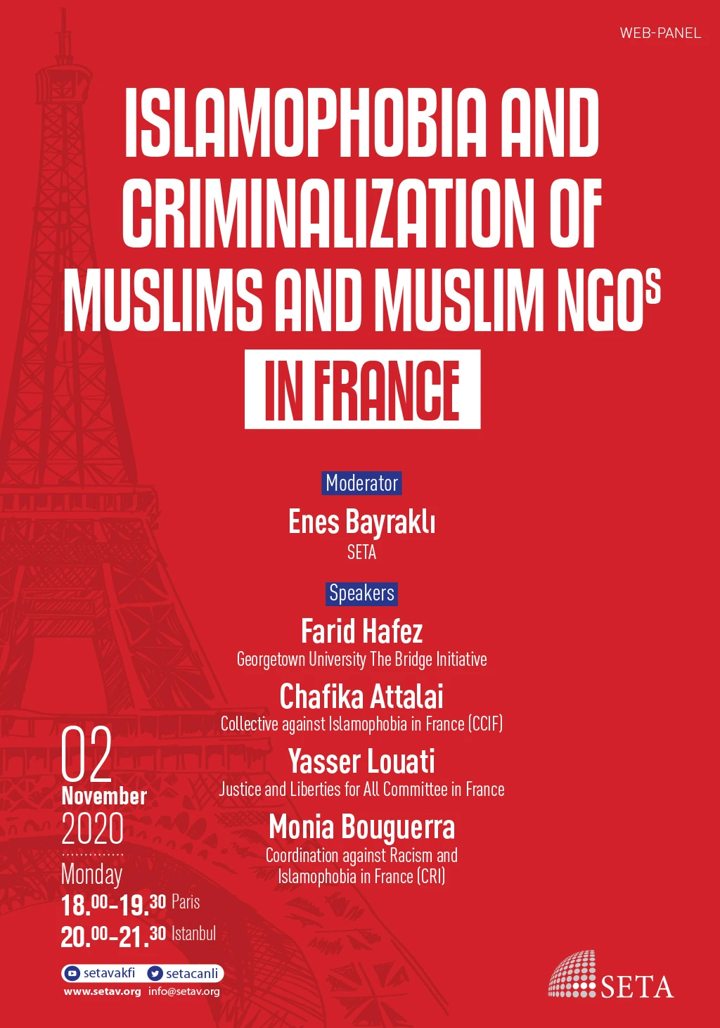 Web Panel: Islamophobia and Criminalization of Muslims and Muslim NGOs in France