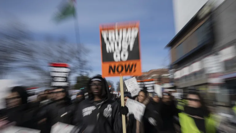 Students held a Protest in Washington DC against ICE and Trump administration