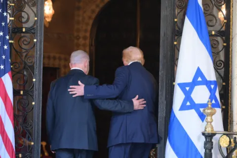 US President Trump - Israeli PM Netanyahu meeting in Florida
