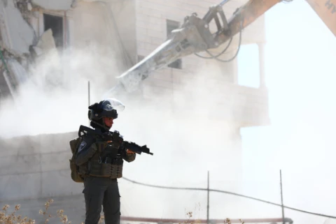 Israeli army demolishes two-story Palestinian house in West Bank