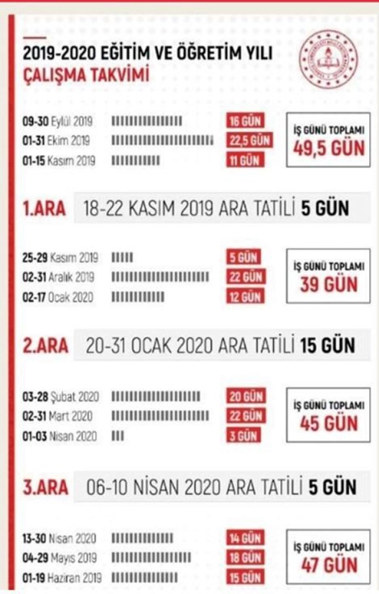 Yaz tatili ne zaman?