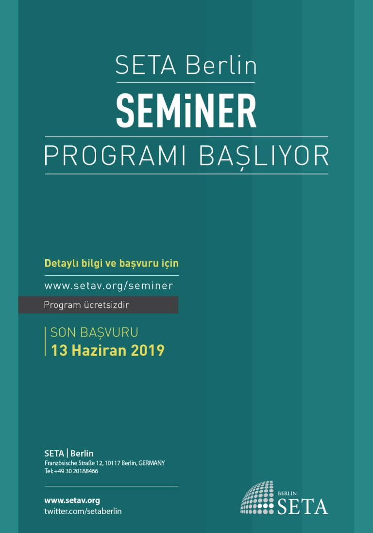 SETA Berlin Yaz 2019 Seminer Programı Başlıyor 