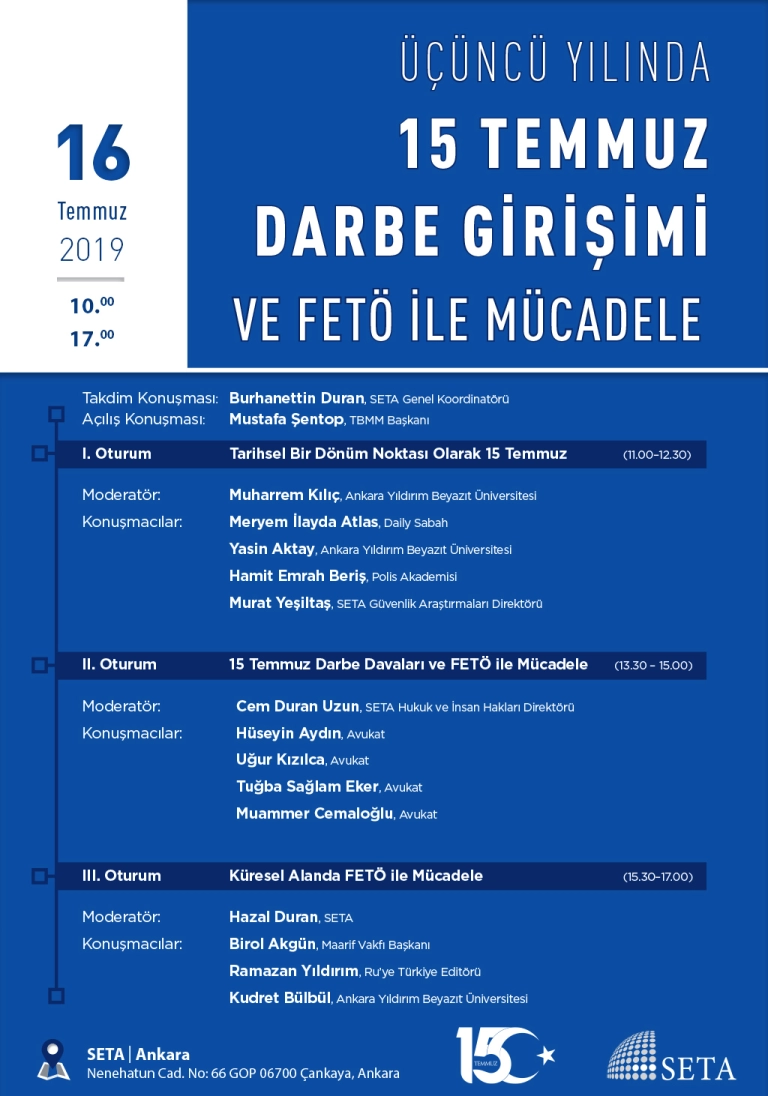 Sempozyum: Üçüncü Yılında 15 Temmuz Darbe Girişimi ve FETÖ ile Mücadele