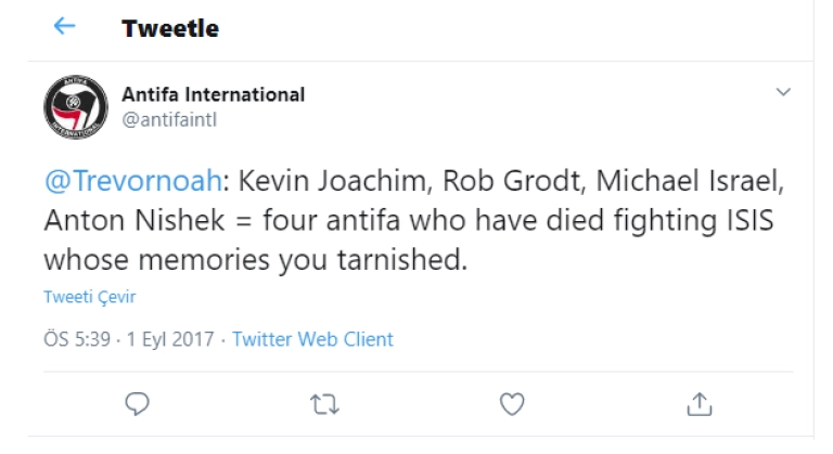 Antifa International Twitter