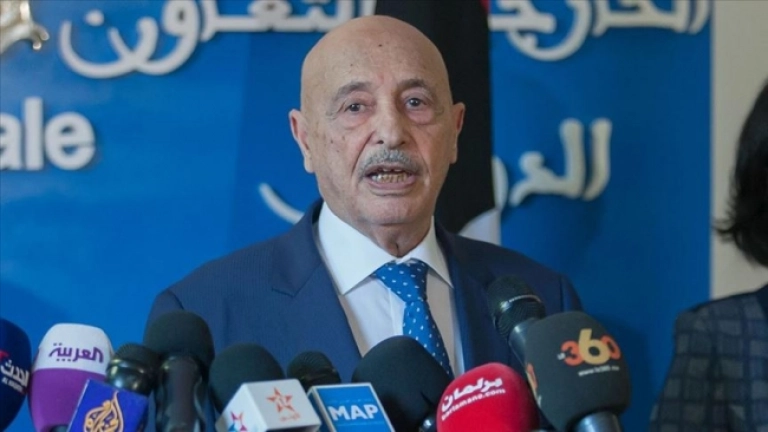  Hafter yanlısı Temsilciler Meclisi Başkanı Salih. Fotoğraf: AA