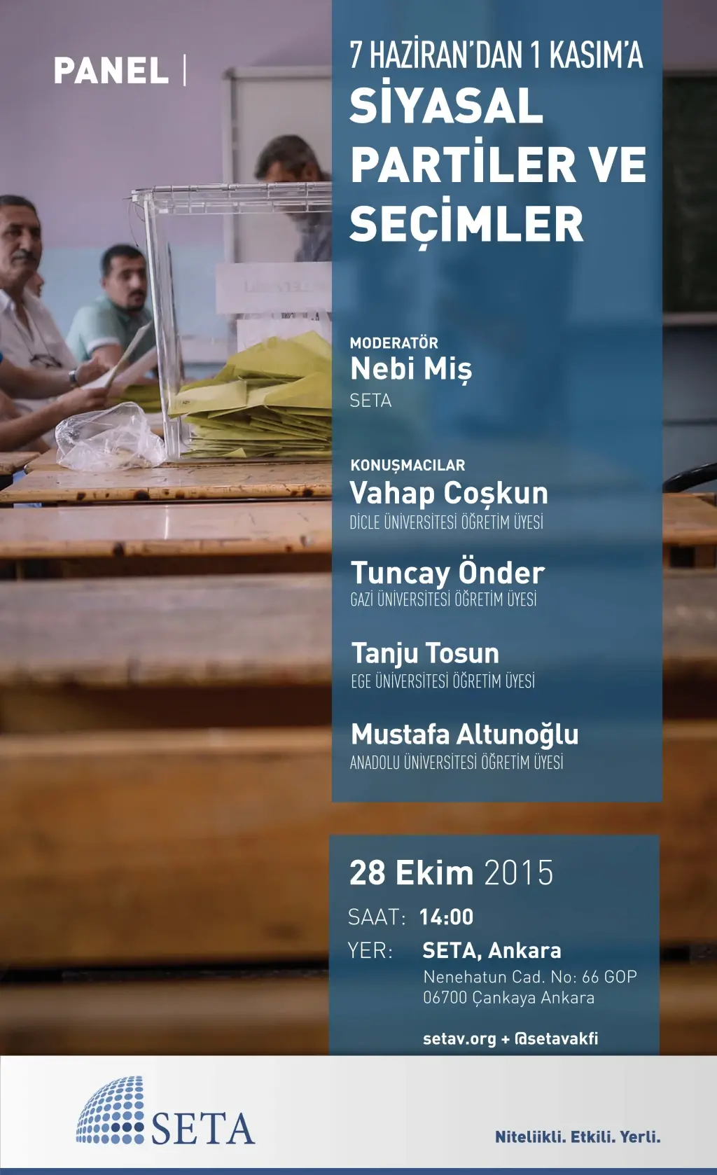 7 Haziran’dan 1 Kasım’a Siyasal Partiler ve Seçimler