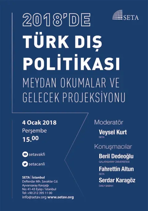 Panel | 2018’de Türk Dış Politikası: Meydan Okumalar ve Gelecek Projeksiyonu