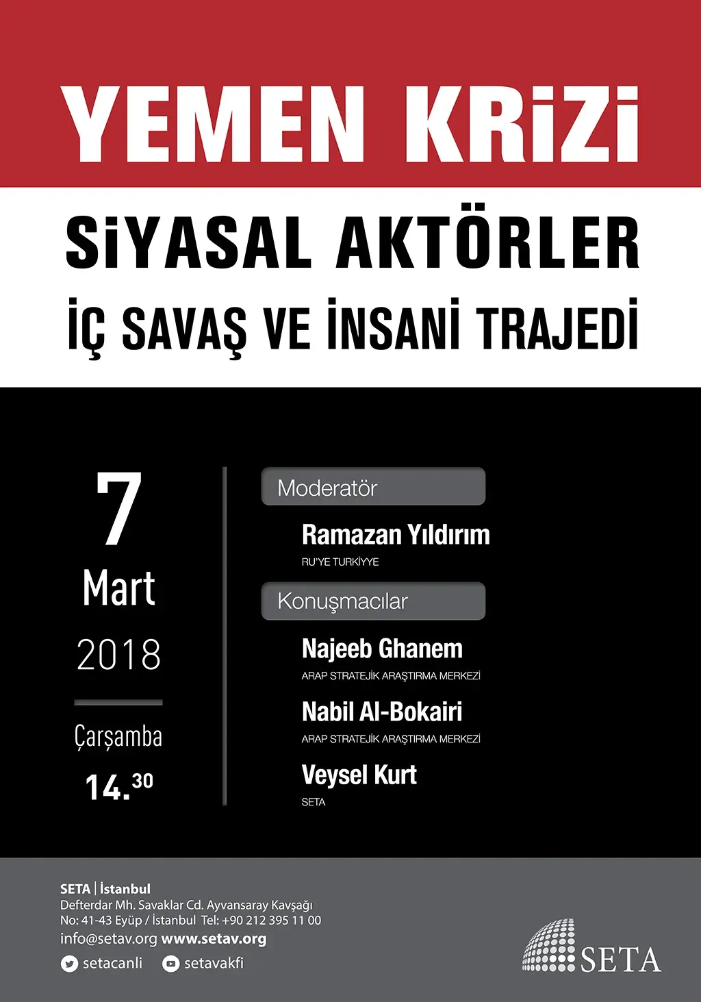 Panel | Yemen Krizi: Siyasal Aktörler, İç Savaş ve İnsani Trajedi