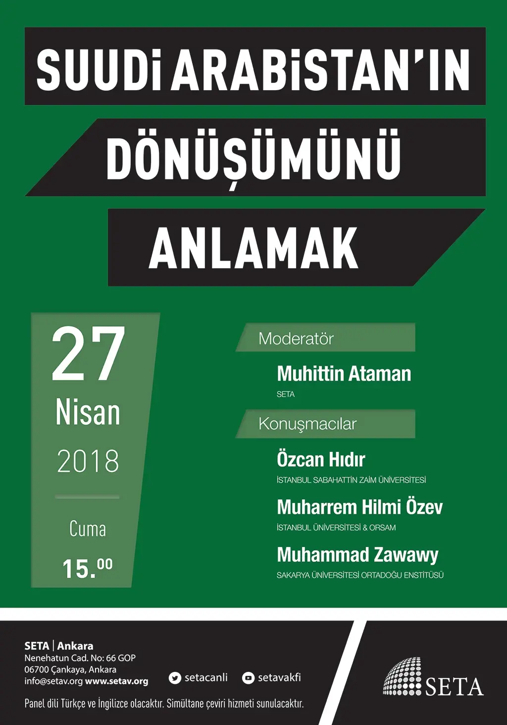 Panel: Suudi Arabistan’ın Dönüşümünü Anlamak