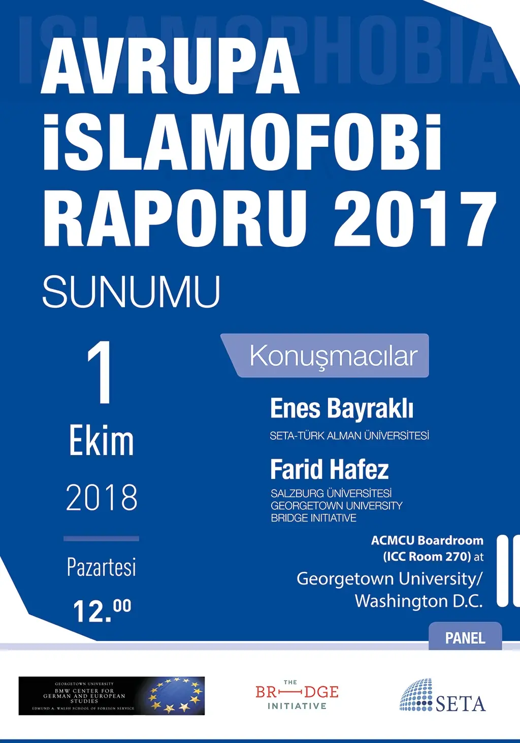 Avrupa İslamofobi Raporu 2017 Sunumu | Georgetown