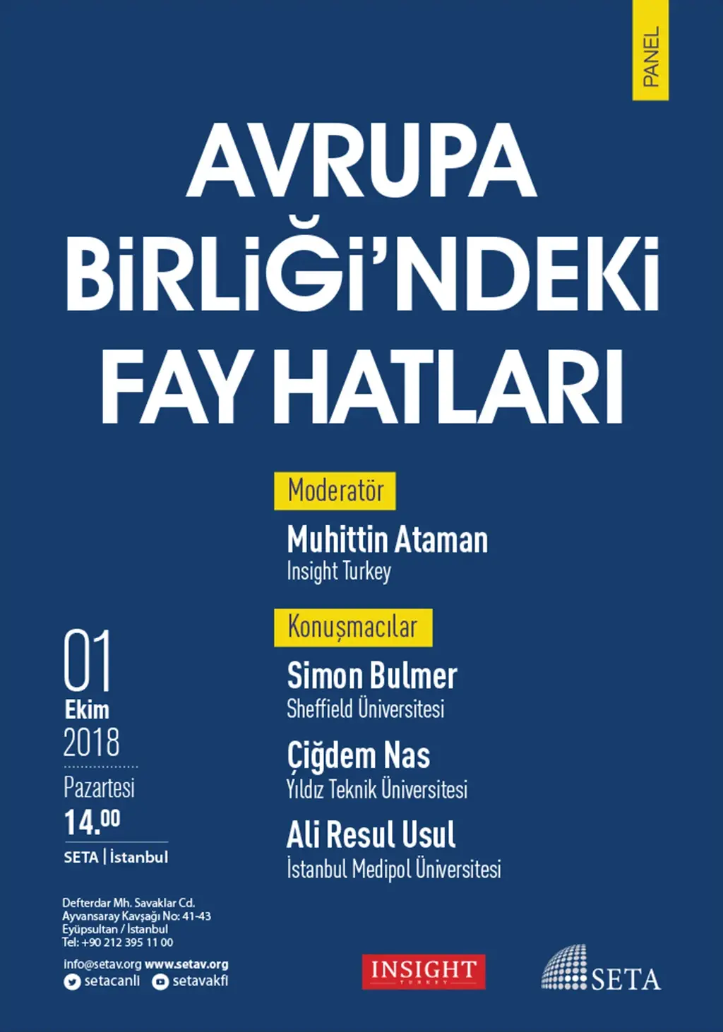Panel: Avrupa Birliği’ndeki Fay Hatları