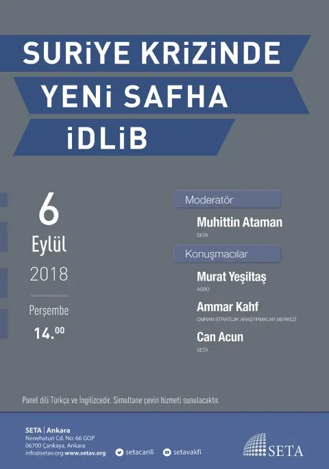 Panel: Suriye Krizinde Yeni Safha İdlib