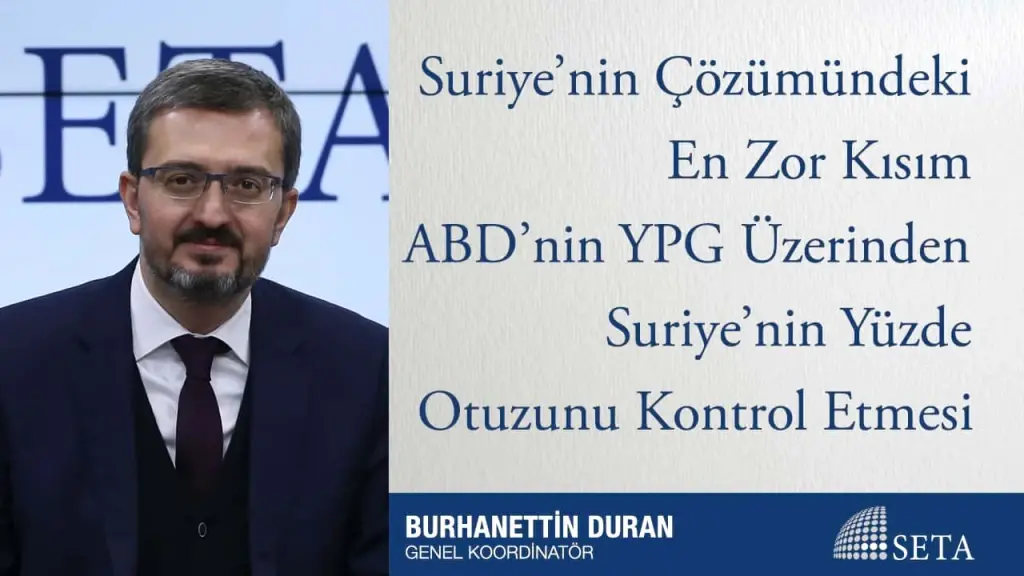 Suriye’nin Çözümündeki En Zor Kısım ABD’nin YPG Üzerinden Suriye’nin Yüzde Otuzunu Kontrol Etmesi