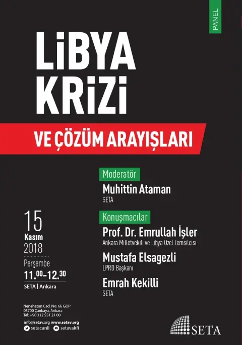 Panel: Libya Krizi ve Çözüm Arayışları