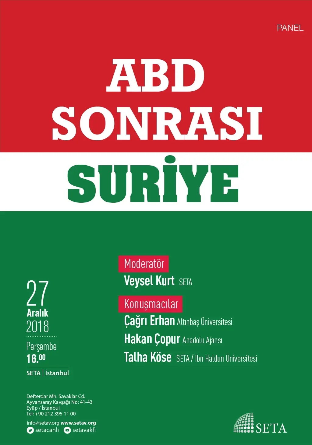 Panel: ABD Sonrası Suriye