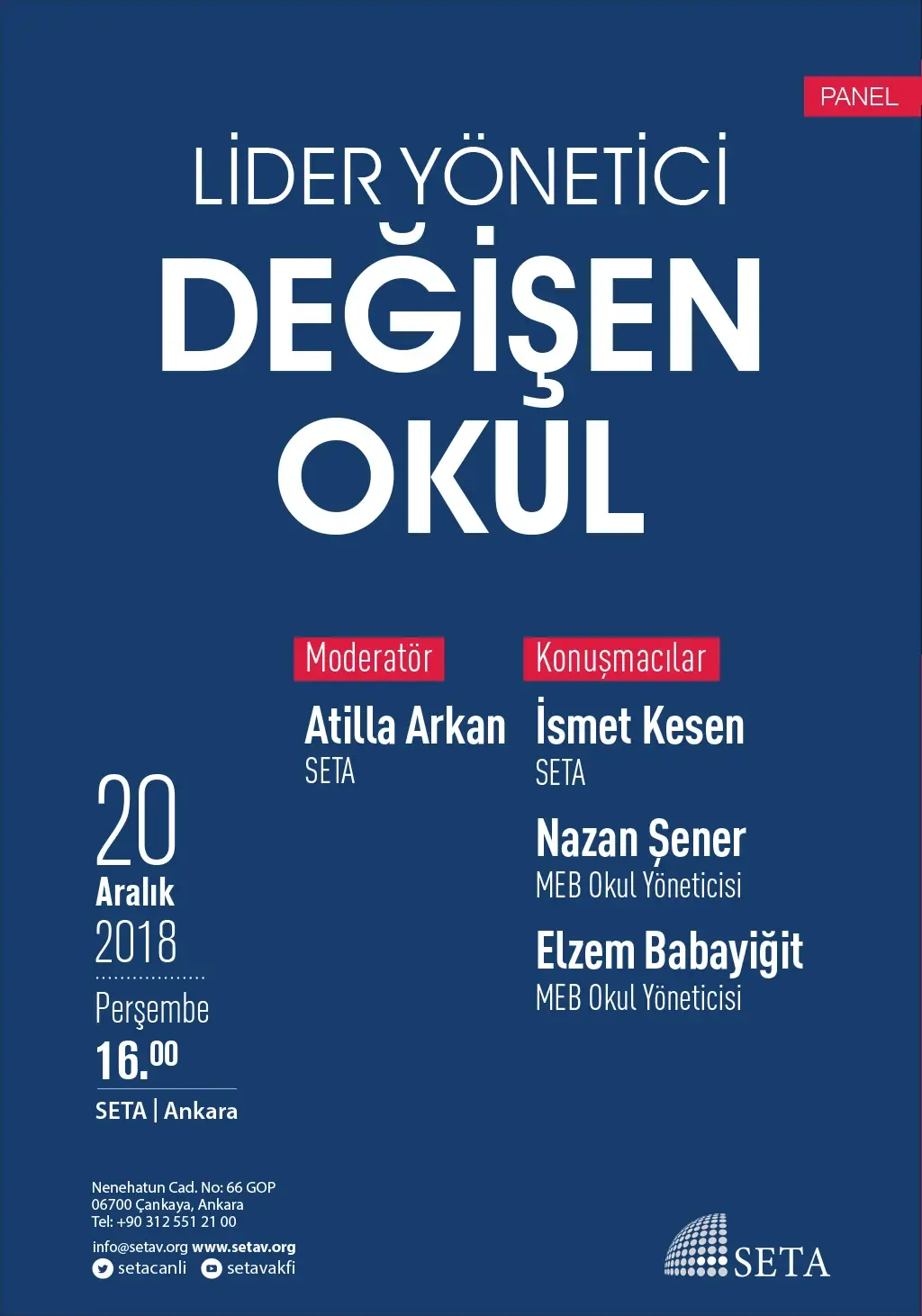 Panel: Lider Yönetici, Değişen Okul