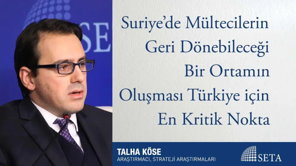 Suriye’de Mültecilerin Geri Dönebileceği Bir Ortamın Oluşması Türkiye için En Kritik Nokta