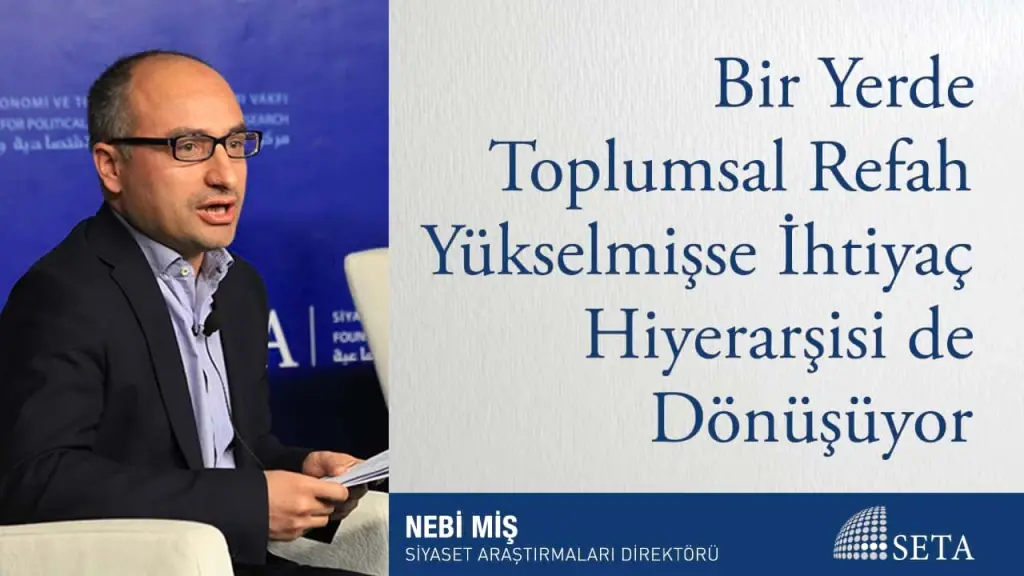 Bir Yerde Toplumsal Refah Yükselmişse İhtiyaç Hiyerarşisi de Dönüşüyor
