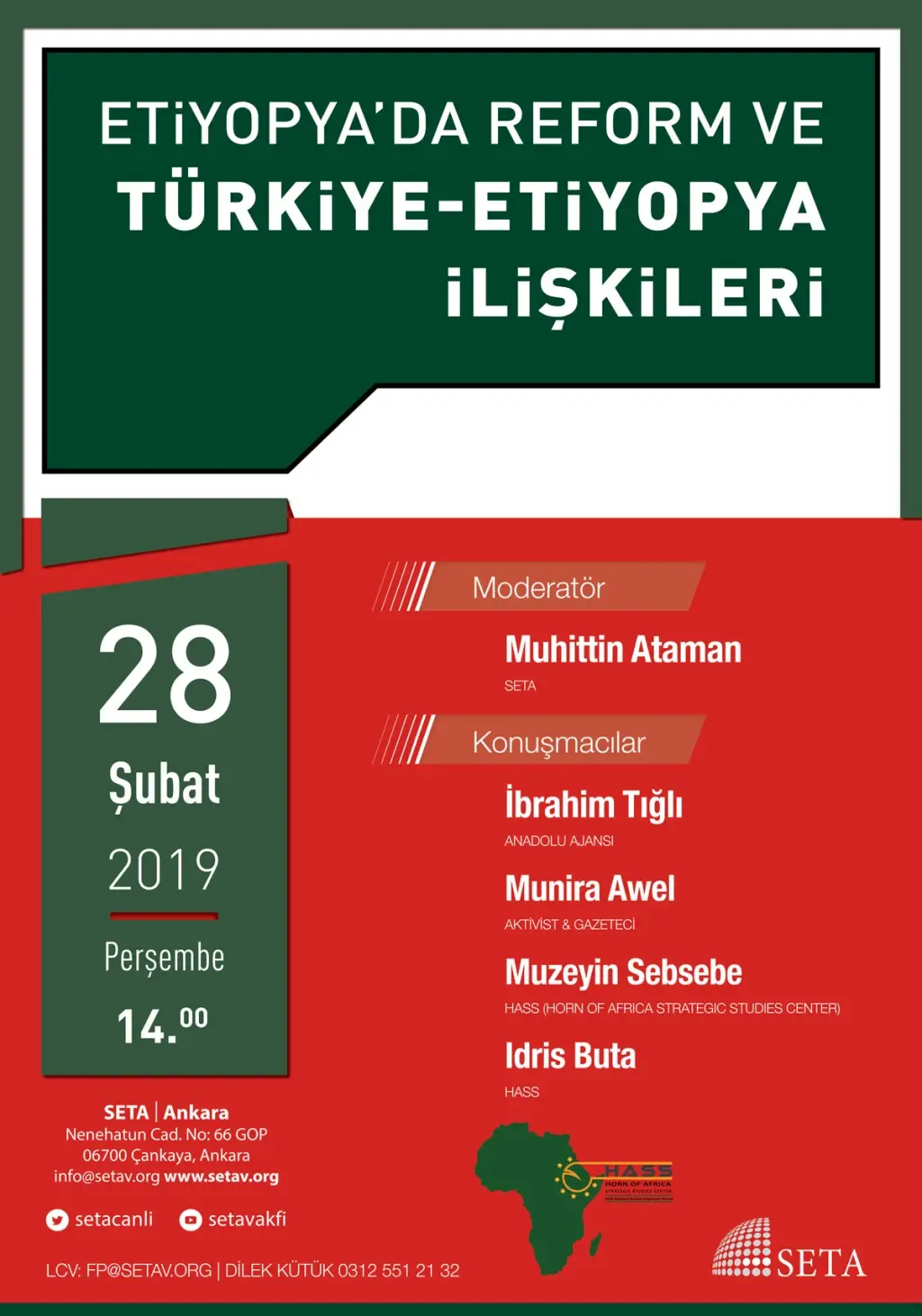 Panel: Etiyopya’da Reform ve Türkiye-Etiyopya İlişkileri