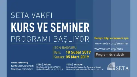 SETA 2019 Bahar Dönemi Kurs ve Seminer Programı Başlıyor