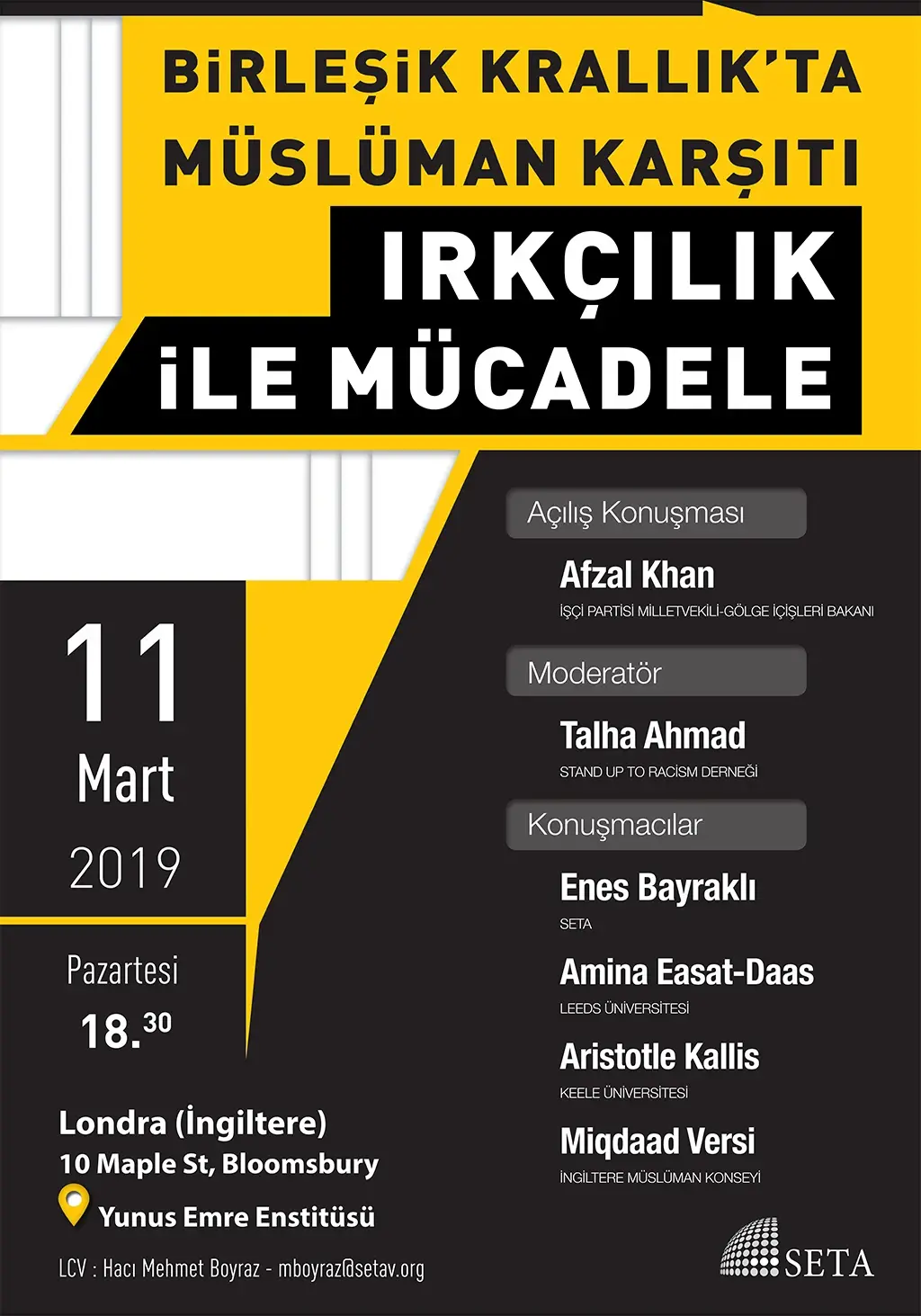 Panel: Birleşik Krallık’ta Müslüman Karşıtı Irkçılık ile Mücadele