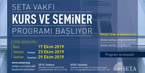 SETA 2019 Güz Dönemi Kurs ve Seminer Programı Başlıyor