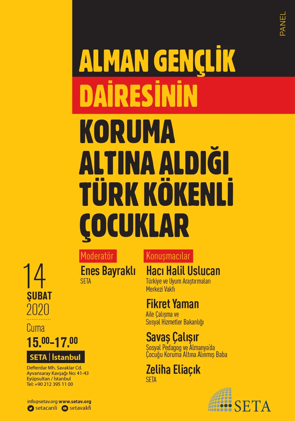 Panel: Alman Gençlik Dairesinin Koruma Altına Aldığı Türk Kökenli Çocuklar