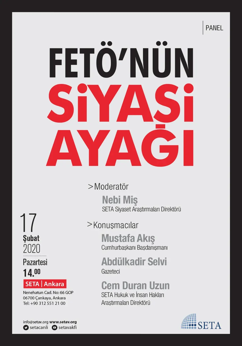 Panel: FETÖ’nün Siyasi Ayağı