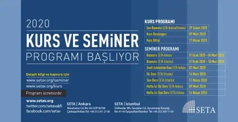 SETA 2020 Bahar Dönemi Kurs ve Seminer Programı Başlıyor