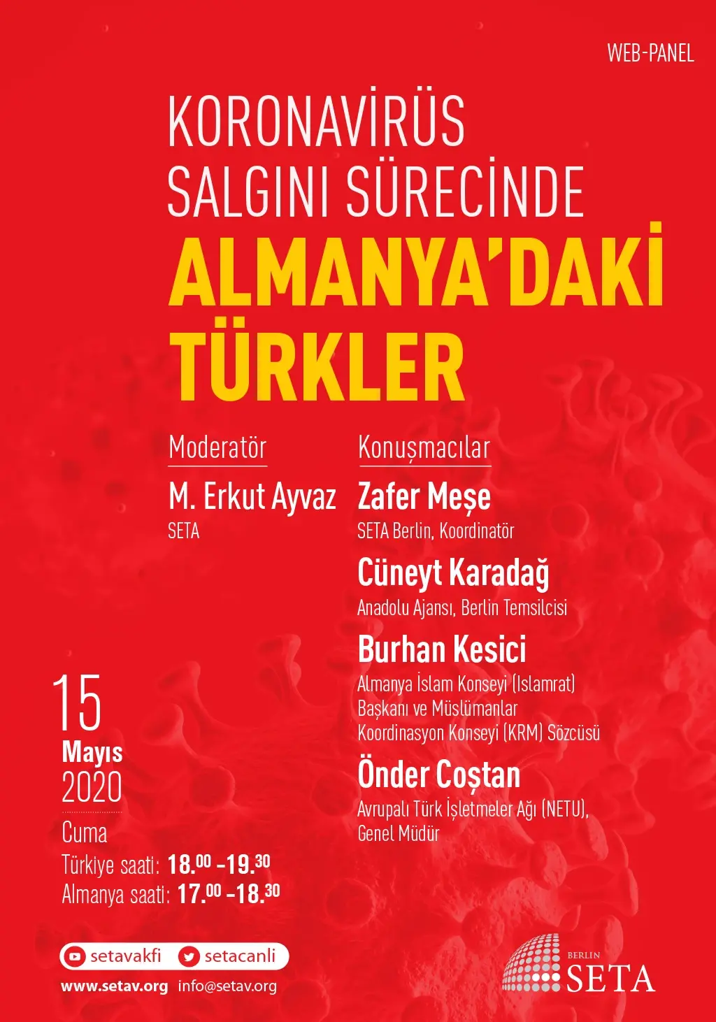Web Panel: Koronavirüs Salgını Sürecinde Almanya’daki Türkler