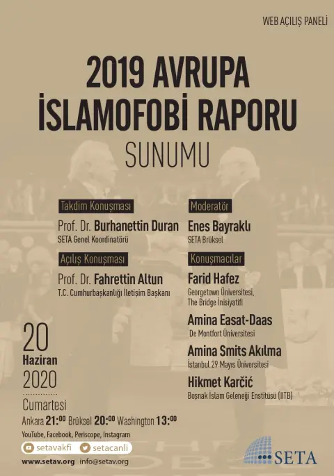 Web Açılış Paneli: 2019 Avrupa İslamofobi Raporu Sunumu