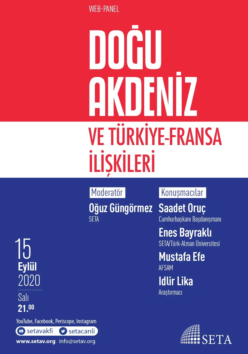 Web Panel: Doğu Akdeniz ve Türkiye-Fransa İlişkileri