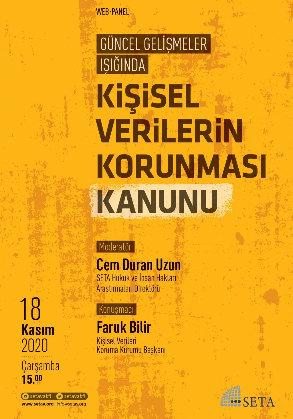 Web Panel: Güncel Gelişmeler Işığında Kişisel Verilerin Korunması Kanunu