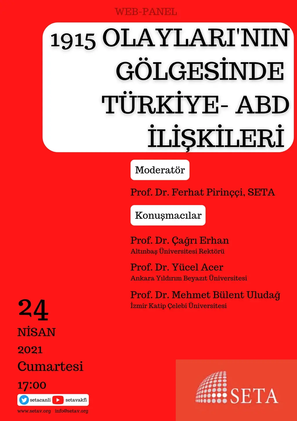 Web Panel: 1915 Olaylarının Gölgesinde Türkiye-ABD İlişkileri