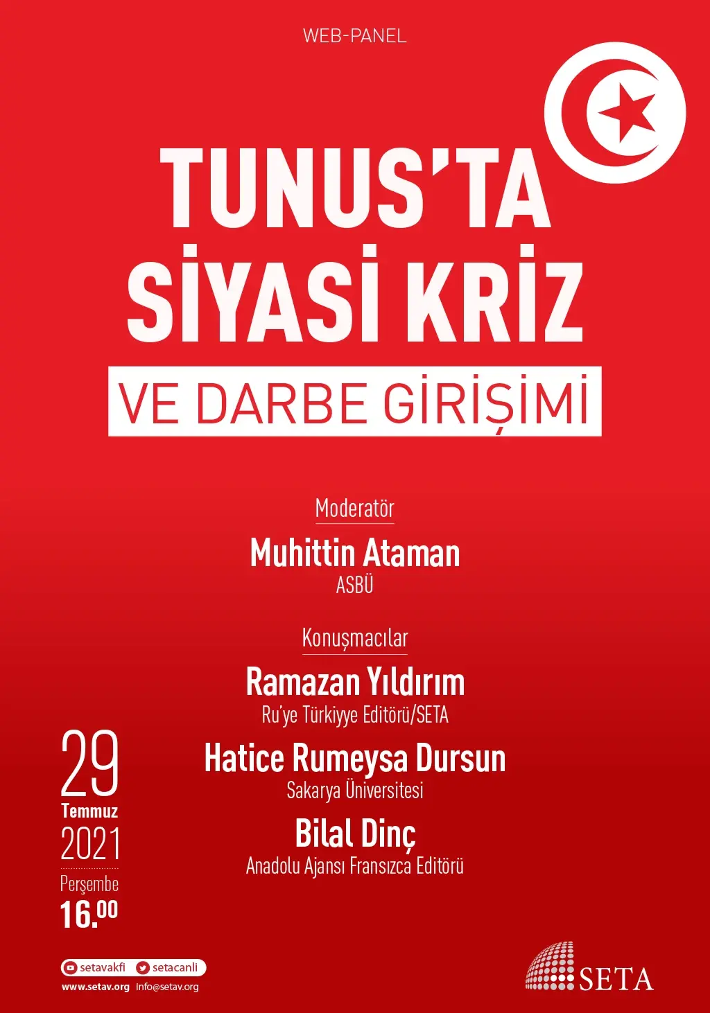 Web Panel: Tunus’ta Siyasi Kriz ve Darbe Girişimi