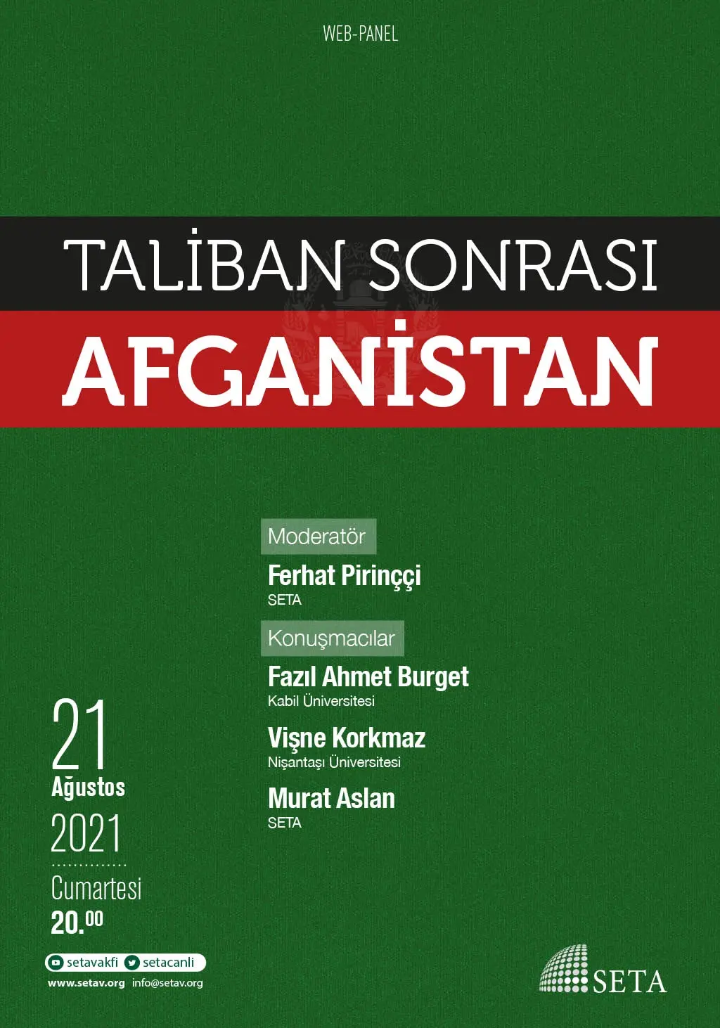 Web Panel: Taliban Sonrası Afganistan