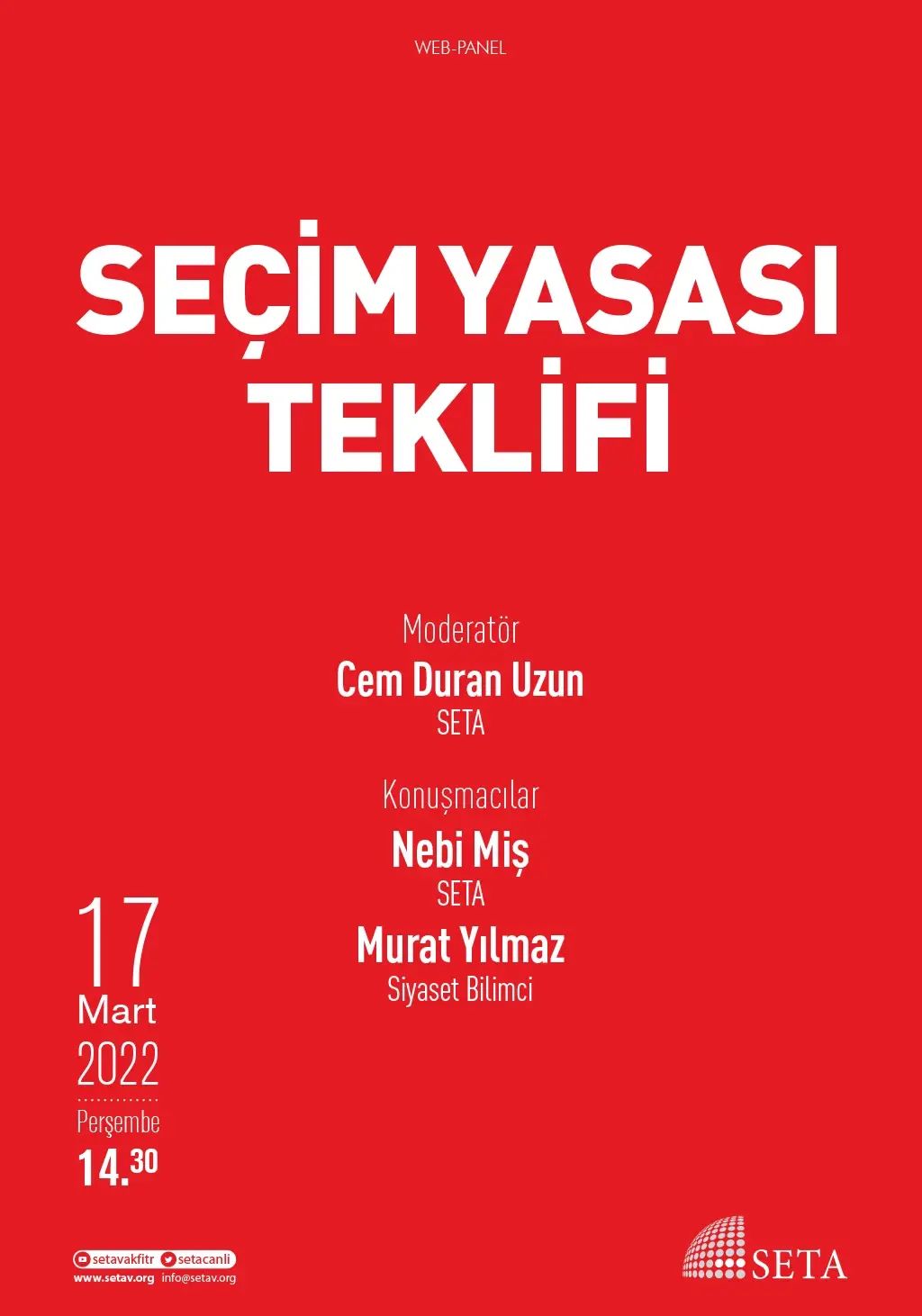 Web Panel: Seçim Yasası Teklifi