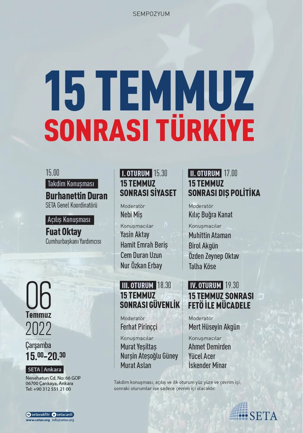 Sempozyum: 15 Temmuz Sonrası Türkiye