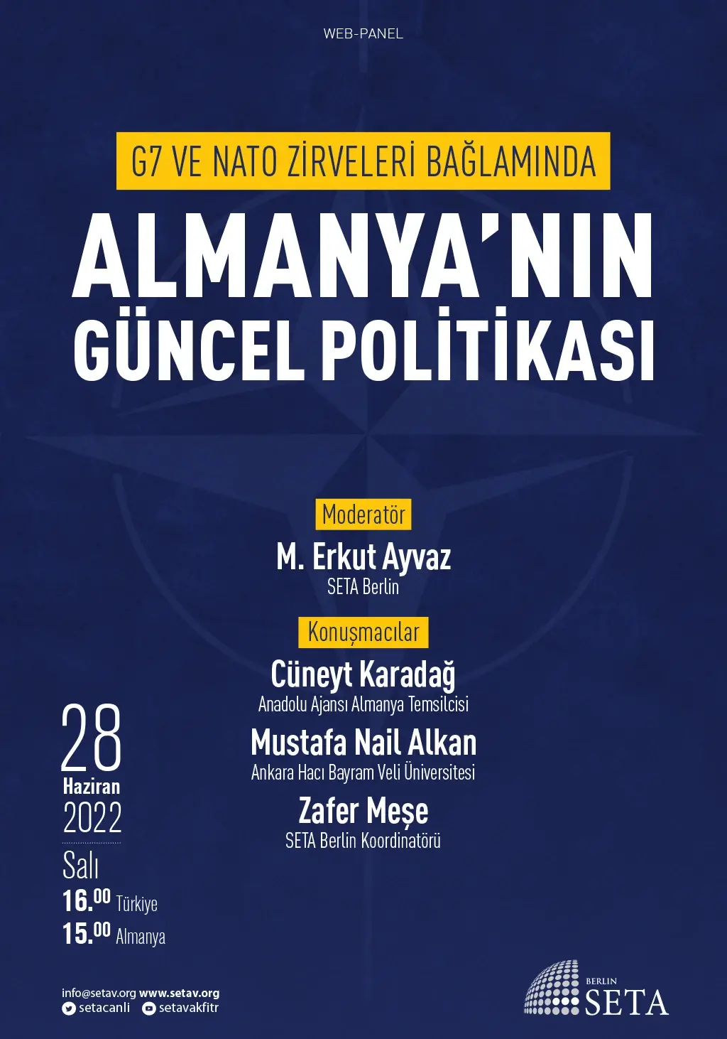 Web Panel: G7 ve NATO Zirveleri Bağlamında Almanya’nın Güncel Politikası