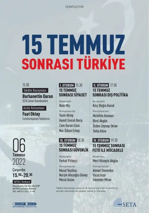Sempozyum: 15 Temmuz Sonrası Türkiye