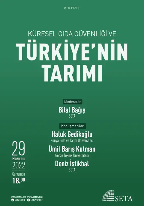 Web Panel: Küresel Gıda Güvenliği ve Türkiye’nin Tarımı