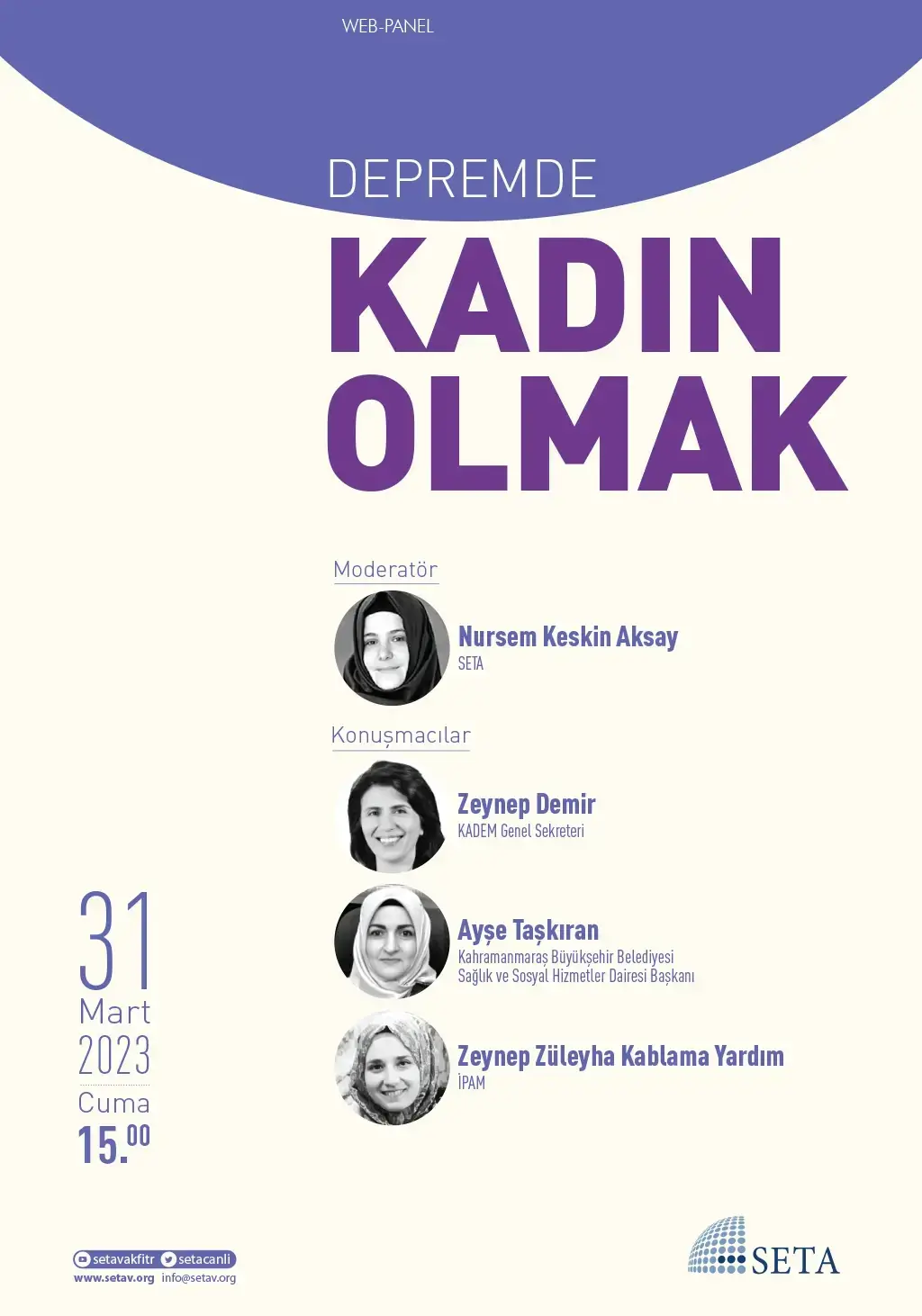 Web Panel: Depremde Kadın Olmak