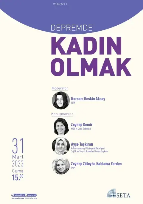 Web Panel: Depremde Kadın Olmak