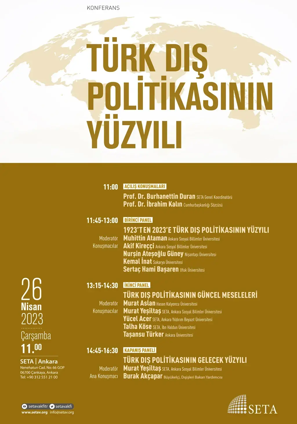 Konferans: Türk Dış Politikasının Yüzyılı