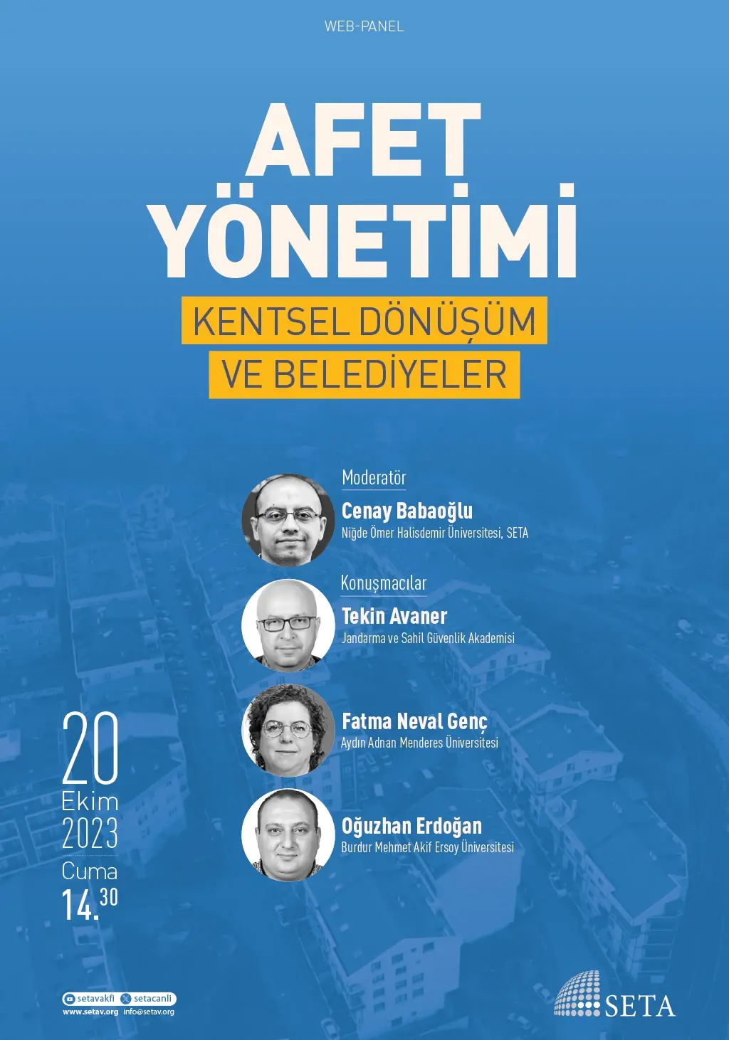 Web Panel: Afet Yönetimi Kentsel Dönüşüm ve Belediyeler